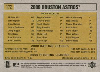 2001 Upper Deck Vintage #172 Houston Astros Back