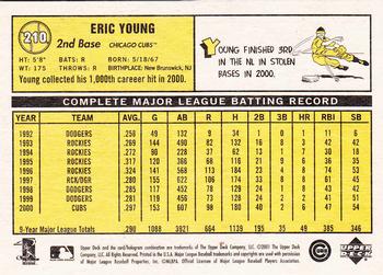 2001 Upper Deck Vintage #210 Eric Young Back