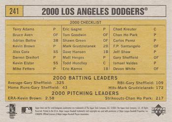 2001 Upper Deck Vintage #241 Los Angeles Dodgers Back