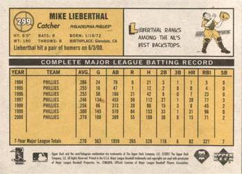 2001 Upper Deck Vintage #299 Mike Lieberthal Back