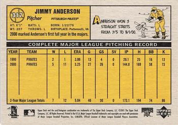2001 Upper Deck Vintage #317 Jimmy Anderson Back