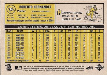 2001 Upper Deck Vintage #36 Roberto Hernandez Back