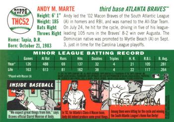2003 Topps Heritage - Chrome #THC52 Andy Marte Back