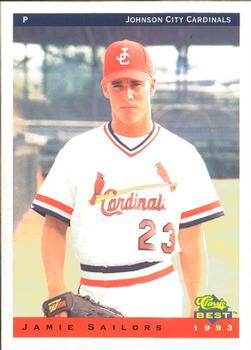 1993 Classic Best Johnson City Cardinals #17 Jamie Sailors Front