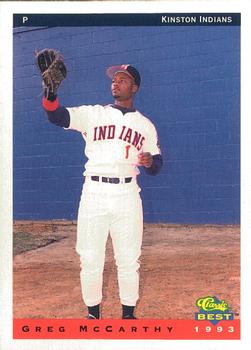 1993 Classic Best Kinston Indians #17 Greg McCarthy Front