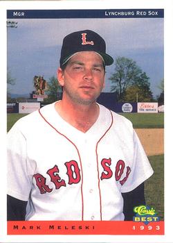 1993 Classic Best Lynchburg Red Sox #25 Mark Meleski Front
