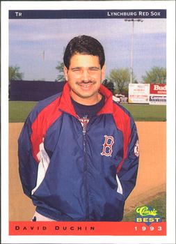 1993 Classic Best Lynchburg Red Sox #28 David Duchin Front