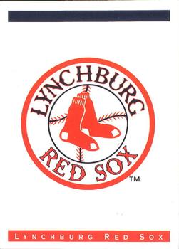 1993 Classic Best Lynchburg Red Sox #29 Team Logo Back