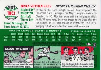 2003 Topps Heritage - Chrome Refractors #THC3 Brian Giles Back