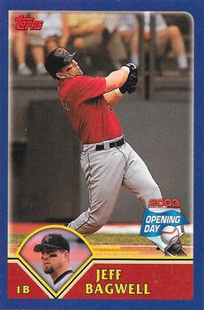 2003 Topps Opening Day - Mini Stickers #NNO Jeff Bagwell Front