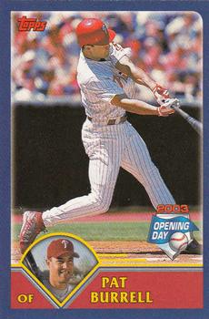 2003 Topps Opening Day - Mini Stickers #NNO Pat Burrell Front