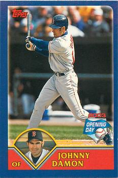 2003 Topps Opening Day - Mini Stickers #NNO Johnny Damon Front