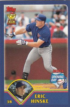 2003 Topps Opening Day - Mini Stickers #NNO Eric Hinske Front