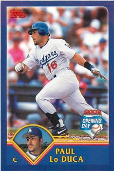 2003 Topps Opening Day - Mini Stickers #NNO Paul Lo Duca Front