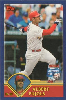 2003 Topps Opening Day - Mini Stickers #NNO Albert Pujols Front