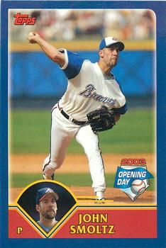 2003 Topps Opening Day - Mini Stickers #NNO John Smoltz Front