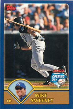2003 Topps Opening Day - Mini Stickers #NNO Mike Sweeney Front