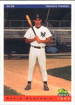 1993 Classic Best Oneonta Yankees #17 David Renteria Front