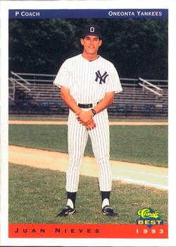 1993 Classic Best Oneonta Yankees #29 Juan Nieves Front