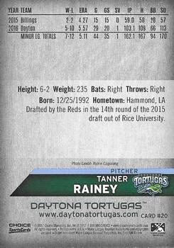 2017 Choice Daytona Tortugas #20 Tanner Rainey Back