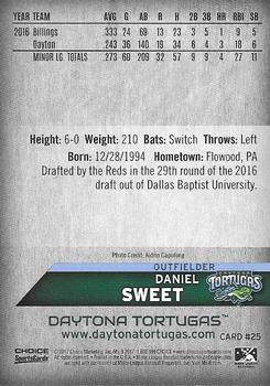 2017 Choice Daytona Tortugas #25 Daniel Sweet Back