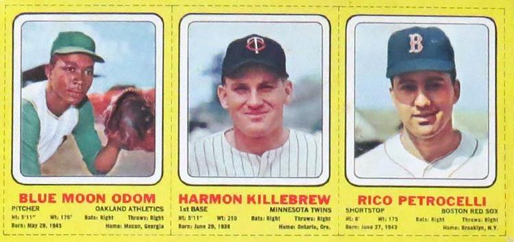 1970 Transogram Statues Cards - Panels #NNO Blue Moon Odom / Harmon Killebrew / Rico Petrocelli Front