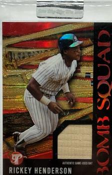 2003 Topps Pristine - Bomb Squad Relics Refractors #PBS-RH Rickey Henderson Front