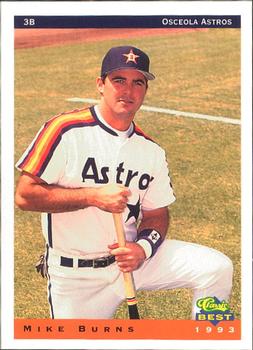1993 Classic Best Osceola Astros #6 Mike Burns Front