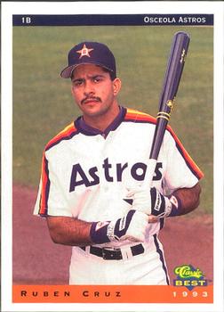 1993 Classic Best Osceola Astros #9 Ruben Cruz Front