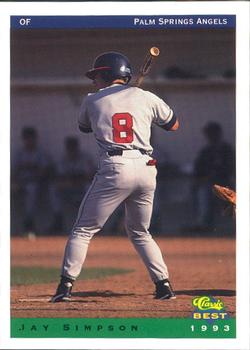 1993 Classic Best Palm Springs Angels #20 Jay Simpson Front