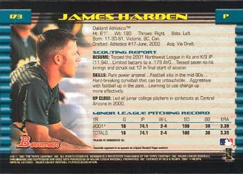 2002 Bowman #173 James Harden Back