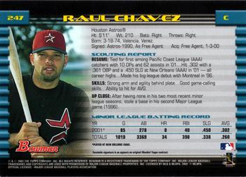2002 Bowman #247 Raul Chavez Back