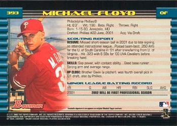 2002 Bowman #393 Michael Floyd Back