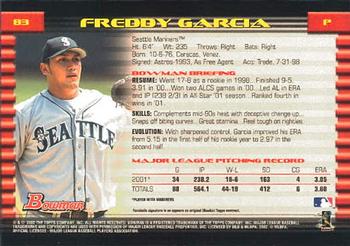 2002 Bowman #83 Freddy Garcia Back