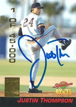 1994 Signature Rookies - Non Serial Numbered Signatures #25 Justin Thompson Front