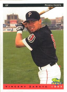 1993 Classic Best Peoria Chiefs #24 Vincent Zarate Front