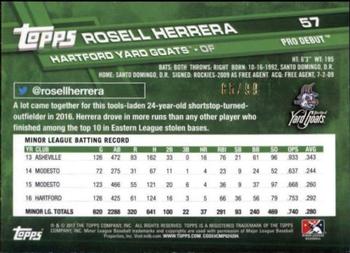 2017 Topps Pro Debut - Green #57 Rosell Herrera Back