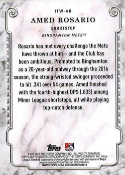 2017 Topps Pro Debut - In the Wings #ITW-AR Amed Rosario Back
