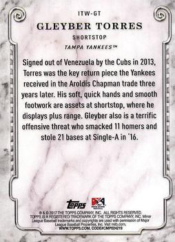 2017 Topps Pro Debut - In the Wings #ITW-GT Gleyber Torres Back