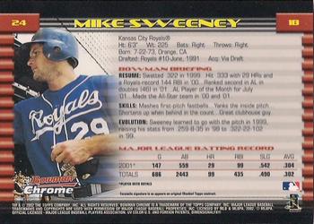 2002 Bowman Chrome #24 Mike Sweeney Back