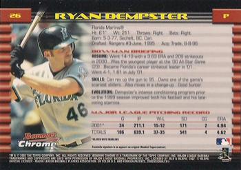 2002 Bowman Chrome #26 Ryan Dempster Back