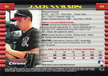2002 Bowman Chrome #61 Jack Wilson Back