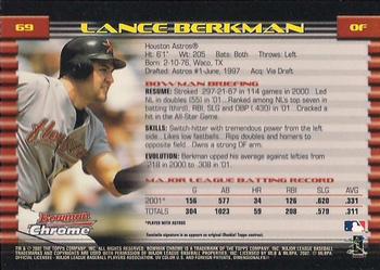 2002 Bowman Chrome #69 Lance Berkman Back