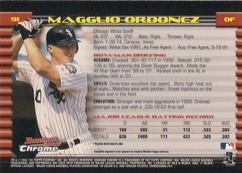 2002 Bowman Chrome #91 Magglio Ordonez Back