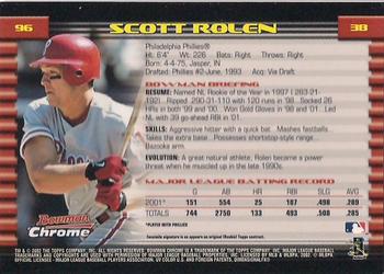 2002 Bowman Chrome #96 Scott Rolen Back