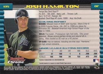 2002 Bowman Chrome #135 Josh Hamilton Back
