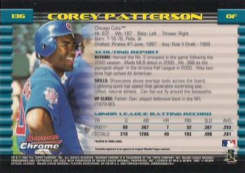 2002 Bowman Chrome #136 Corey Patterson Back