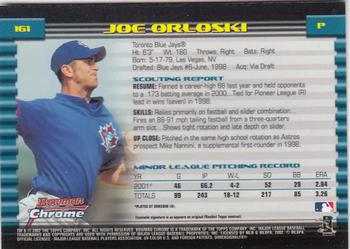 2002 Bowman Chrome #161 Joe Orloski Back