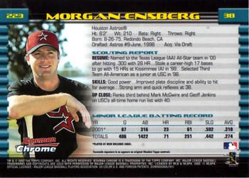 2002 Bowman Chrome #223 Morgan Ensberg Back