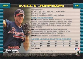 2002 Bowman Chrome #261 Kelly Johnson Back